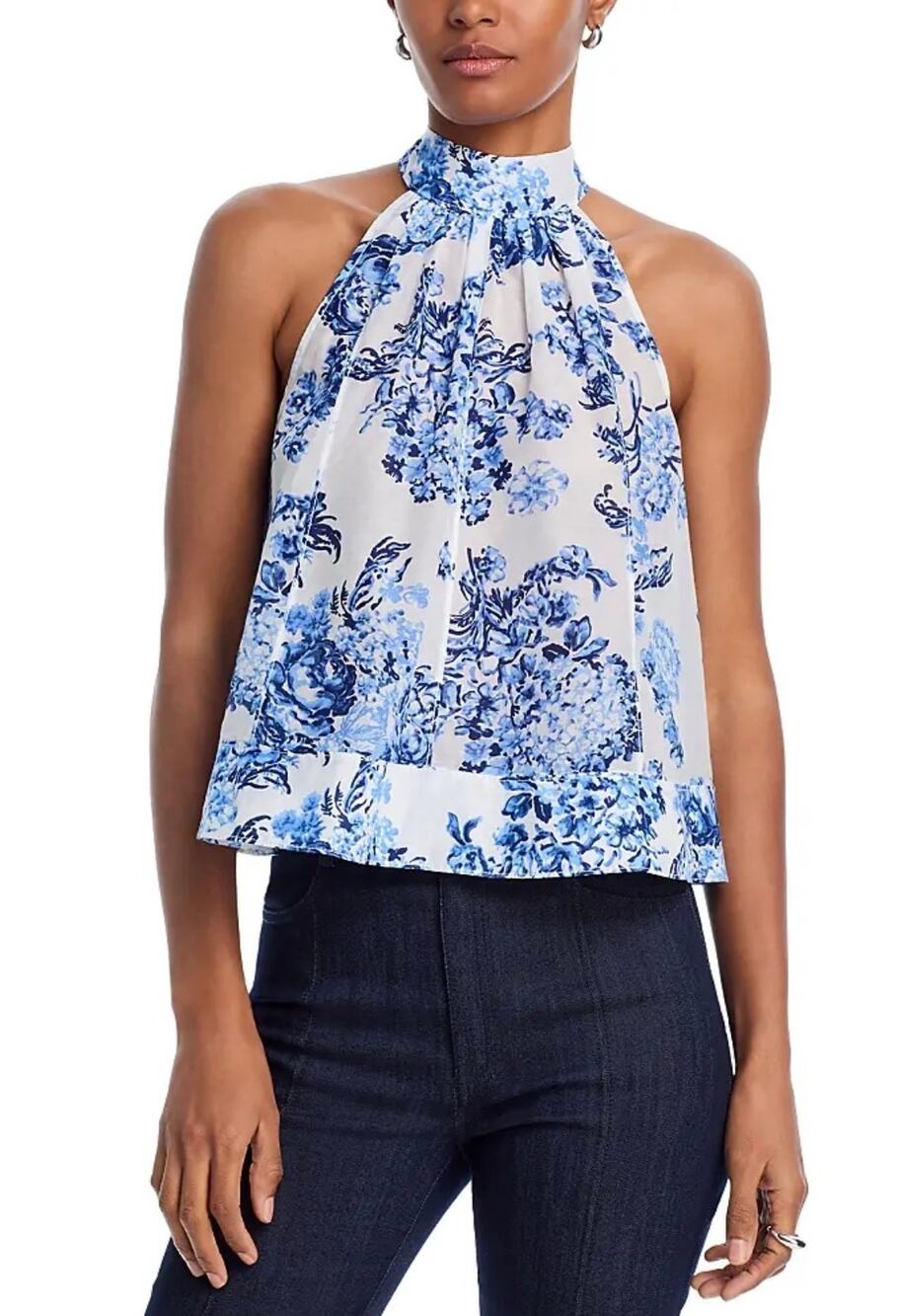 Cinq á Sept Coastal Bouquet Rashan Top - Size S